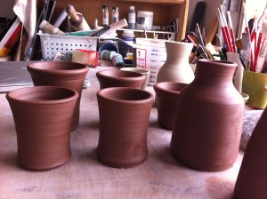 Cups and a water jug